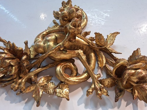 Scultura cimasa legno - scultura,