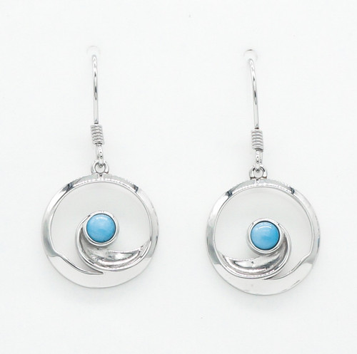 Orecchini pendenti larimar - orecchini,