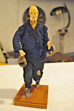 Antica Statua Presepe Cartapesta e Stoffa Grande XIX-XX  secolo H 27 cm