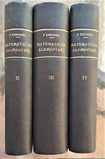 INGEGNERIA QUESTIONI RIGUARDANTI LE MATEMATICHE ELEMENTARI ENRIQUES ZANICHELLI