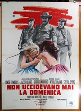 manifesto 2F film NON UCCIDEVANO MAI LA DOMENICA - THE DESPERADOS Jack Palance