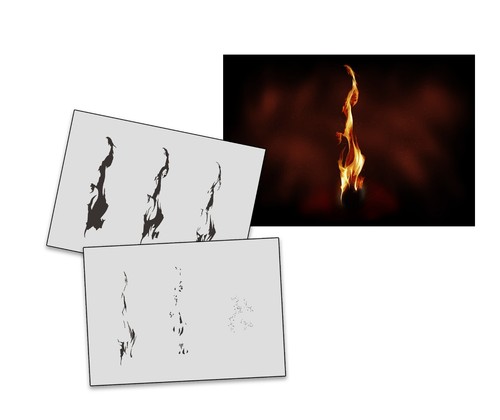 271 flame modello stencil - flame,