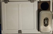 stufa a legna con forno e piano cottura - cucina economica anni 70 colore bianco