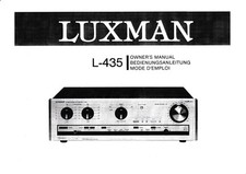 Manuale uso per luxman 435 - d'uso, l-435