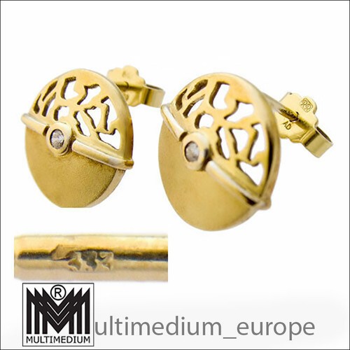 Orecchini perno oro - a, in