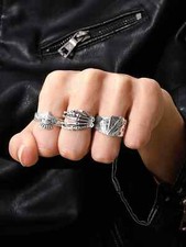 3 pezzi Anello anelli uomo