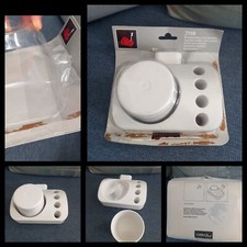 Vintage Portabicchiere Bagno Gedy Plastica Abs Bianco Design Makio Hasuike  