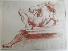 disegno a sanguigna "Nudo