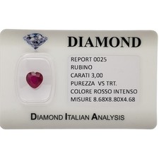 Rubino taglio cuore ct - taglio,
