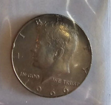 1966 USA 1/2 HALF DOLLAR  KENNEDY AG  (17)