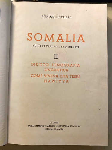 Somalia enrico cerulli vol 2 - somalia,