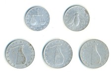 CINQUE VECCHIE MONETE ITALIANE