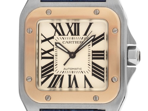 Cartier santos 100 modello - santos, gm