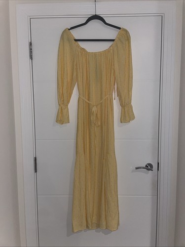 Maxi abito giallo - , maculato