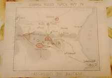 79° Corso II Anno - Storia Tavola I C Carta della Guerra Russo - Turca 1877 - 78
