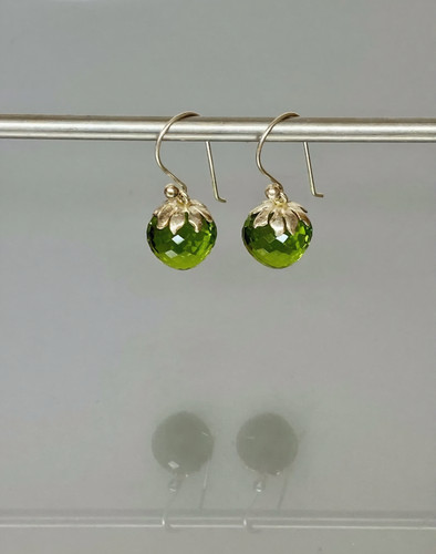 Orecchini goccia peridoto - orecchini, a