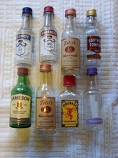 Lotto 8 Mini Bottiglie Vuote