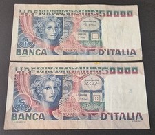 COPPIA DI CINQUANTAMILA 50000 LIRE VOLTO DI DONNA REPUBBLICA ITALIANA