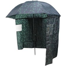 Tenda ombrellone 45" verde mimetico Brolly con zip sul lato lenzuolo sessione pesca carpa