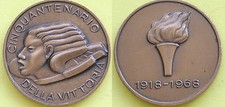 MEDAGLIA GETTONE 1918-->1968