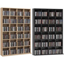 HOMCOM Mobile Libreria Porta CD a 24 Vani con Mensole Regolabili