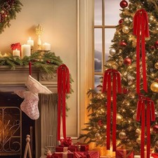 Set 12 Fiocchi Velluto Addobbi