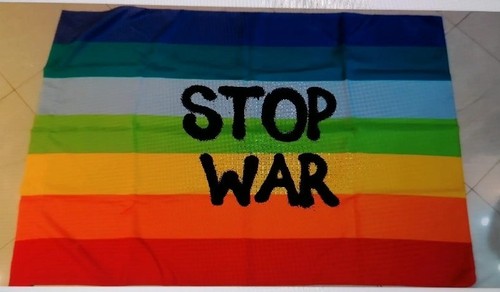 Bandiera pace stop - stop, war