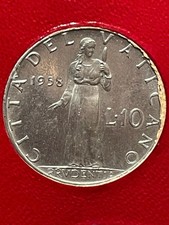 Moneta VATICANO 10 Lire 1958