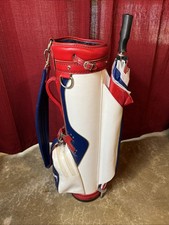 Hogan Borsa da golf vintage rossa bianca blu con ombrello abbinato