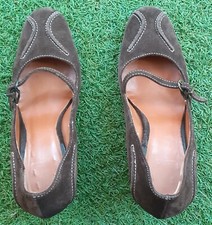 Jilo Brown Suede Vintage Wedge Shoes Scarpe Scamosciate Marroni Zeppa Size 37 EU