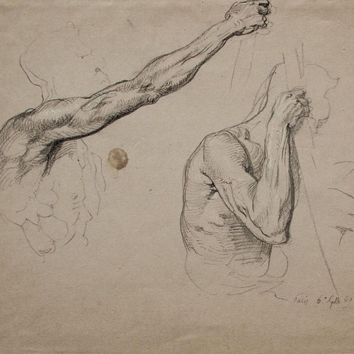 Eduard bendemann nudo maschile - bendemann,