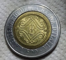 MONETA 500 Lire CENTENARIO BANCA D'ITALIA 1893-1993