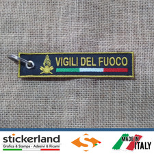 Portachiavi ricamato personalizzato VIGILI DEL FUOCO Protezione Civile Soccorso