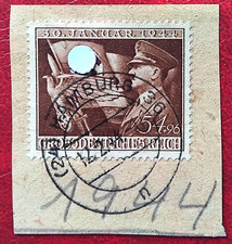 Francobollo Impero tedesco DR presa del potere Adolf Hitler 1944 Reichsadler