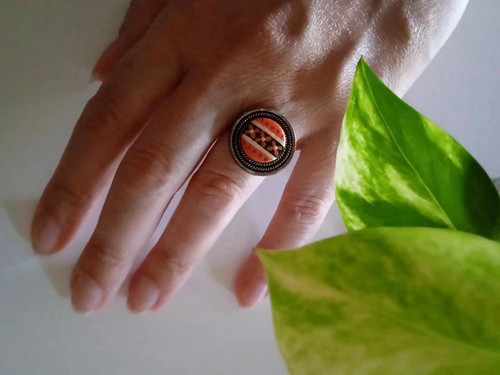 Anello dipinto mano - anello,
