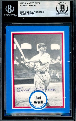 Autografo earl averill - earl, beckett
