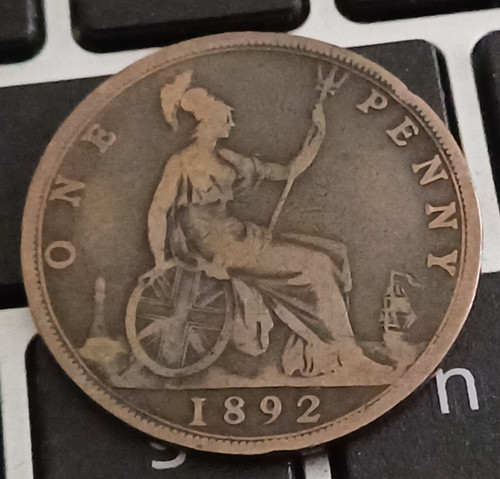 Moneta bronzo 1892 victoria - bronzo,