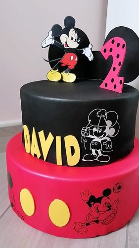 Torta finta topolino gomma - topolino,