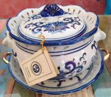 Centrotavola In Porcellana Venetian Lagoon Con Certificato 