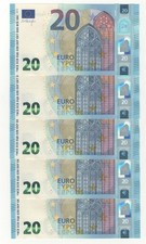20 EURO ITALIA  ITALY SECONDA  SERIE  DRAGHI S001 A3  2015 FDS N.PROGRESSIVI