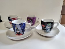 Bialetti set 4 tazzine caffè  nuove con scatola complete di piattino 