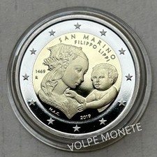 2 EURO PROOF SAN MARINO 2019 FILIPPO LIPPI - TIRATURA 2500 MOLTO RARA