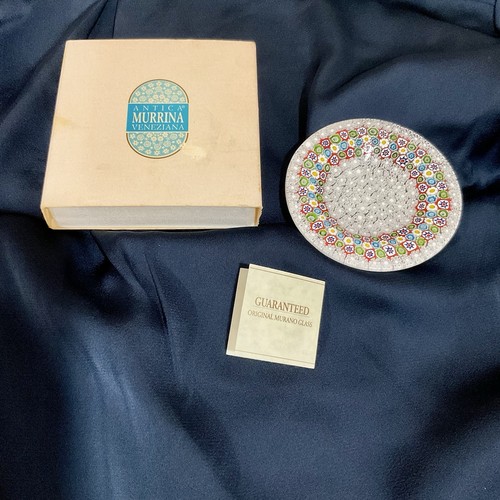 Piatto vetro - , millefiori