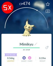 5X Mimikyu | Pokémon PTC GO |