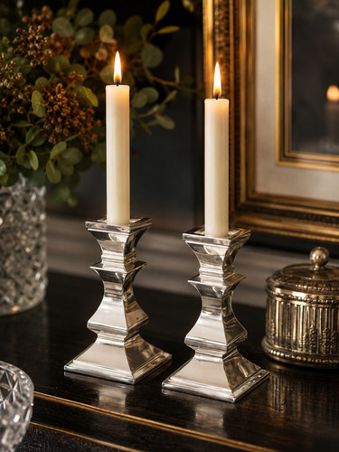 Coppia candelabri stile - , art