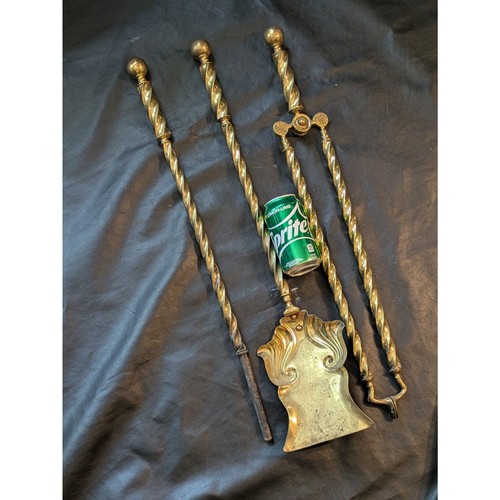Ottone vintage camino set - ottone,