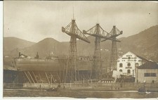 GENOVA - Cantiere Ansaldo - corazzata  Giulio Cesare - vera fotografia  -aav1031