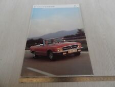 BROCHURE DEPLIANT ORIGINALE 1980 MERCEDES BENZ SERIE SL 280 380 500 W107 TEDESCO