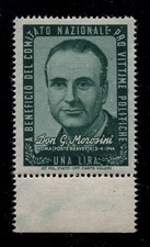 Pro Victime Politiche G. Morosini Lire 1 verde (Cat. Maniglie n. 4)