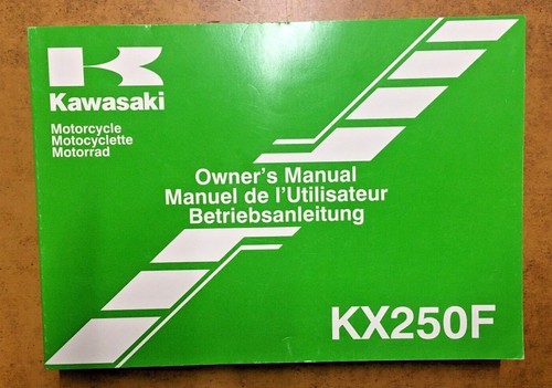 Manuale kawasaki kxf - kawasaki, 2013